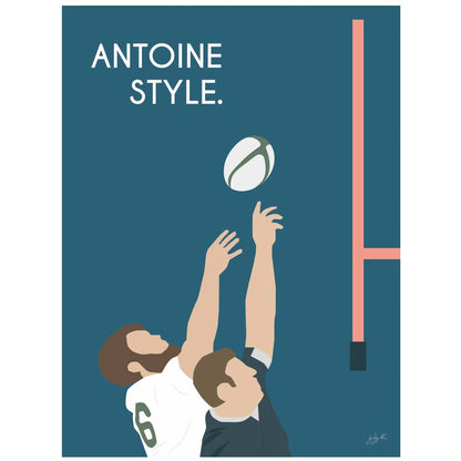 Affiche rugby vintage – décoration murale inspirée de la passion du rugby.