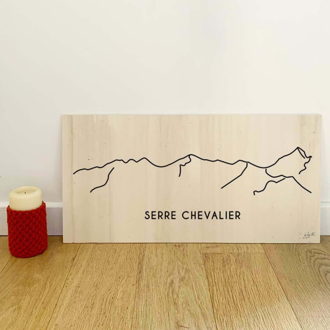 Affiche décorative Serre-Chevalier vintage représentant la célèbre station de ski des Alpes françaises.