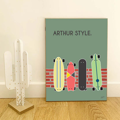 Affiche skate urban lifestyle – décoration murale inspirée du skateboard et de la culture street.