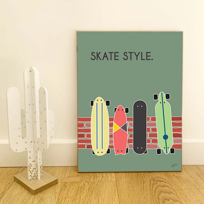 Affiche skate urban lifestyle – décoration murale inspirée du skateboard et de la culture street.