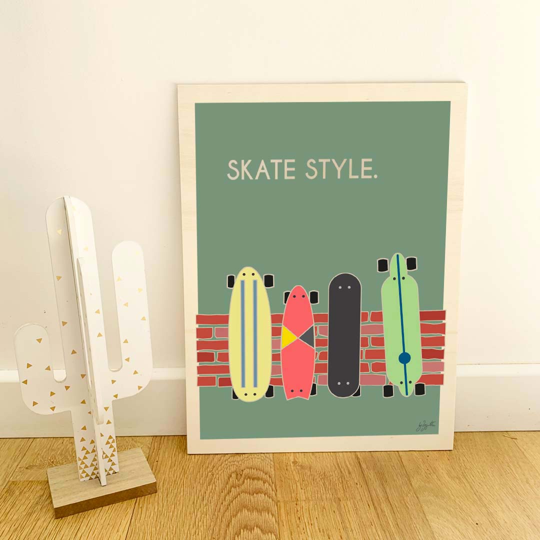 Affiche skate urban lifestyle – décoration murale inspirée du skateboard et de la culture street.