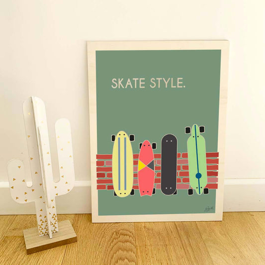 Affiche skate urban lifestyle – décoration murale inspirée du skateboard et de la culture street.