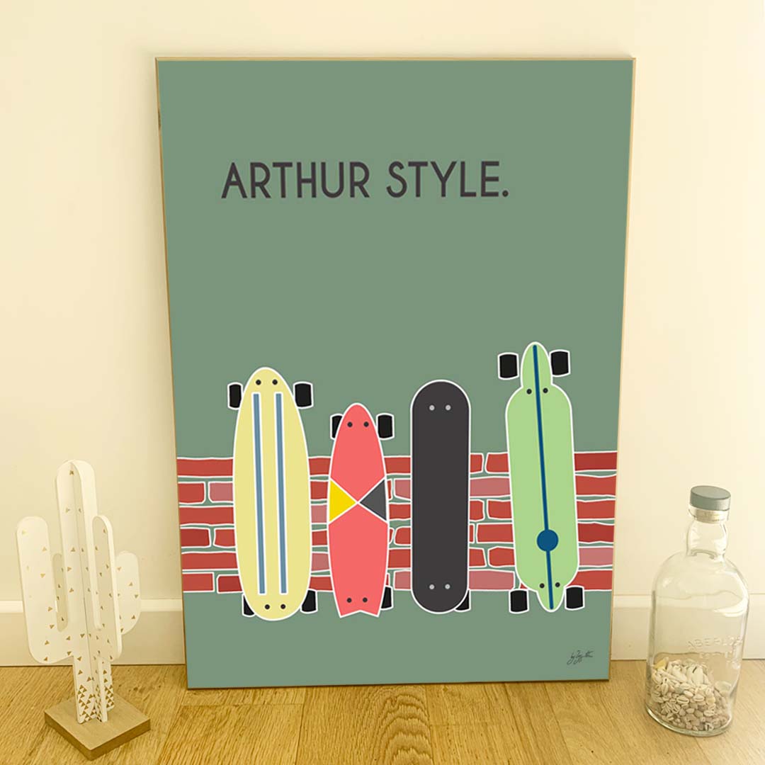 Affiche skate urban lifestyle – décoration murale inspirée du skateboard et de la culture street.