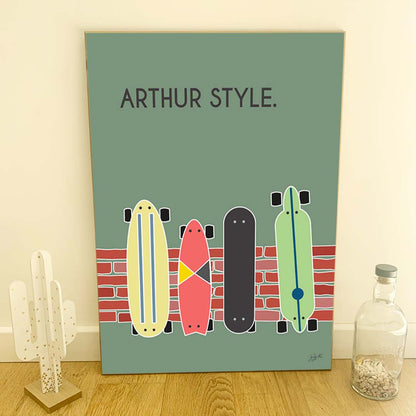 Affiche skate urban lifestyle – décoration murale inspirée du skateboard et de la culture street.
