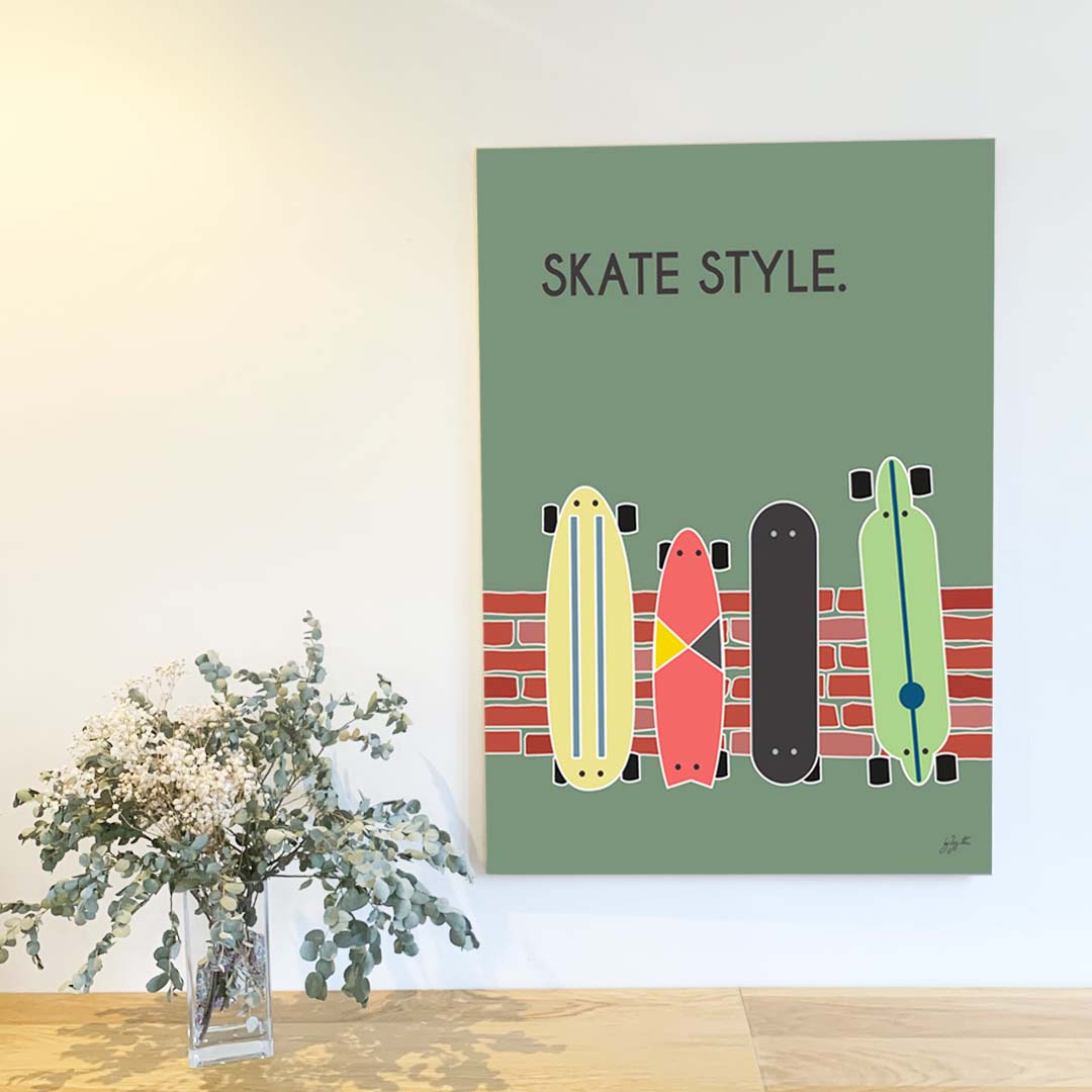 Affiche skate urban lifestyle – décoration murale inspirée du skateboard et de la culture street.