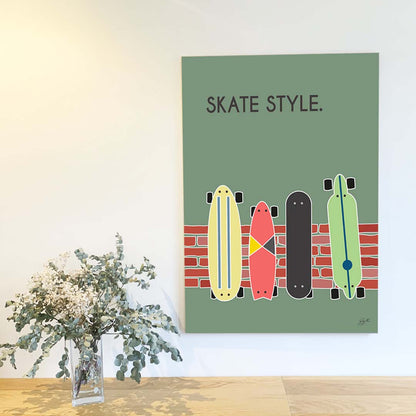 Affiche skate urban lifestyle – décoration murale inspirée du skateboard et de la culture street.