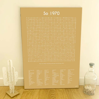 Affiche So 1970 – décoration murale inspirée des années 70 et du style rétro.