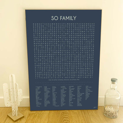 Affiche So Family – décoration murale familiale chaleureuse.