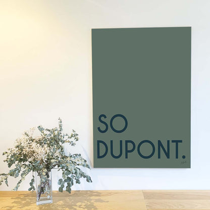 Affiche So name personnalisée avec texte personnalisé, décoration murale moderne fabriquée en France.