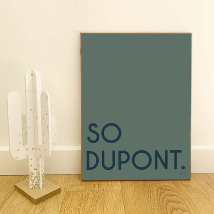 Affiche So name personnalisée avec texte personnalisé, décoration murale moderne fabriquée en France