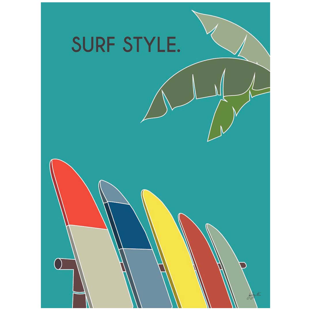 Affiche surf bord de mer – décoration murale inspirée des vagues, de l'océan et du lifestyle surf.