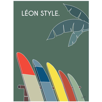 Affiche surf bord de mer – décoration murale inspirée des vagues, de l'océan et du lifestyle surf.