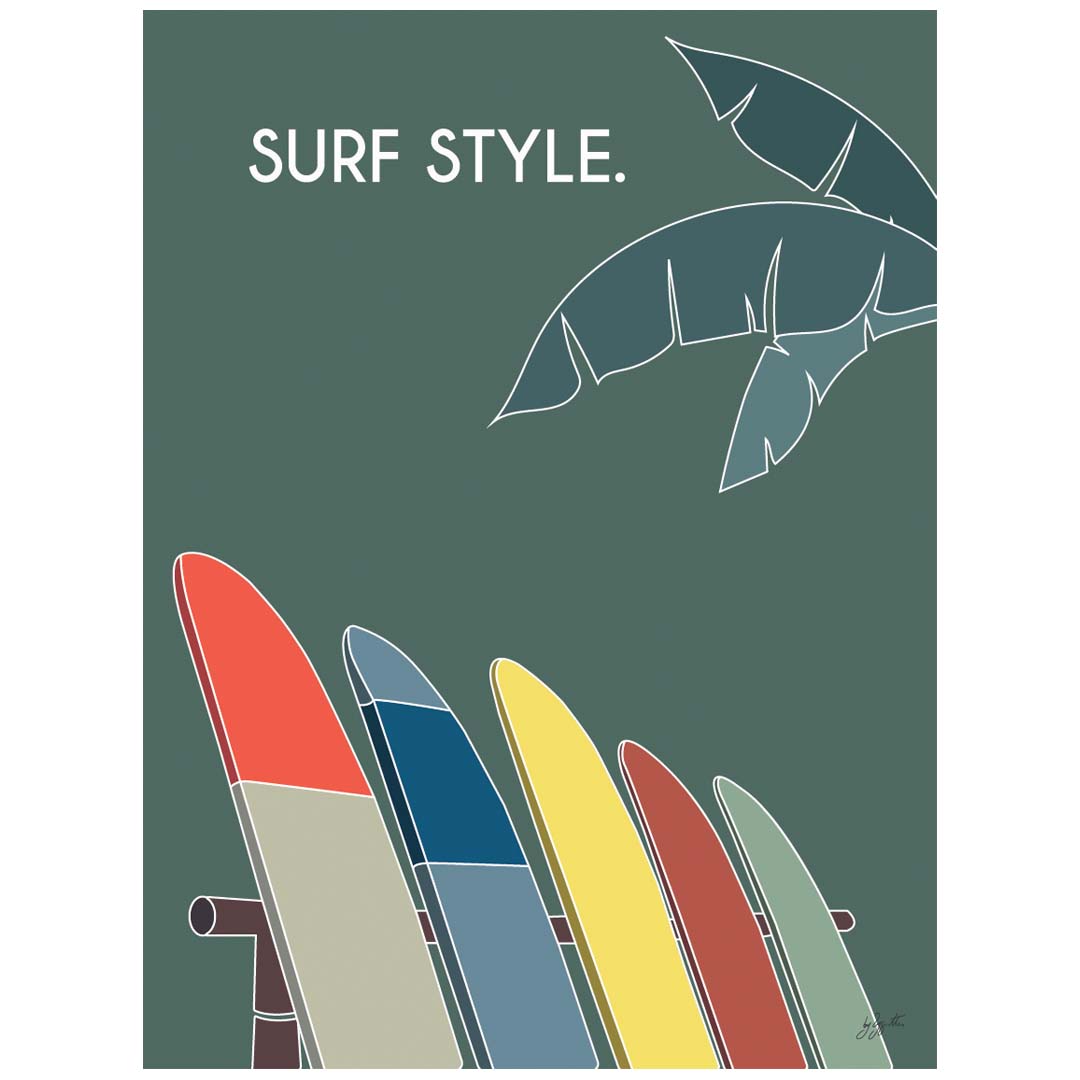 Affiche surf bord de mer – décoration murale inspirée des vagues, de l'océan et du lifestyle surf.