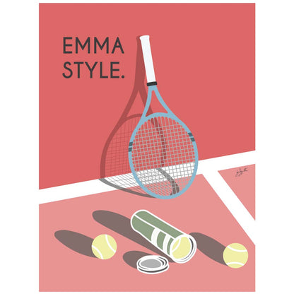 Affiche tennis Roland-Garros – décoration murale inspirée du tennis et du célèbre tournoi sur terre battue.