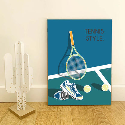 Affiche Tennis US Open – décoration murale inspirée du tennis, des tournois du Grand Chelem et de l'univers des grands champions.