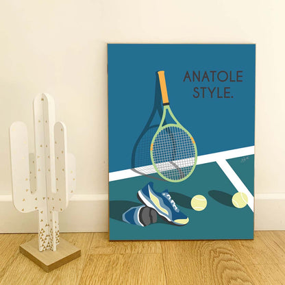 Affiche Tennis US Open – décoration murale inspirée du tennis, des tournois du Grand Chelem et de l'univers des grands champions.