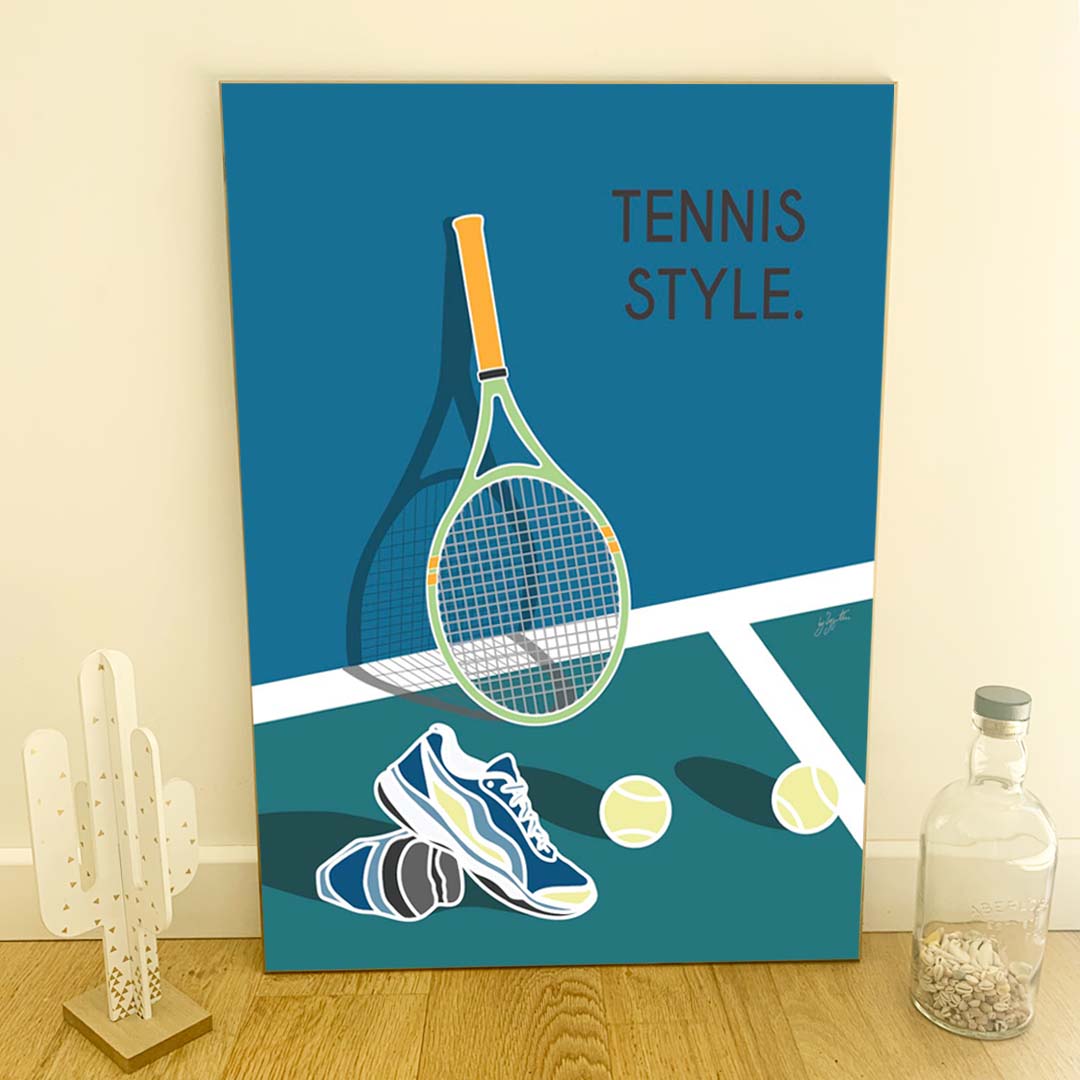 Affiche Tennis US Open – décoration murale inspirée du tennis, des tournois du Grand Chelem et de l'univers des grands champions.