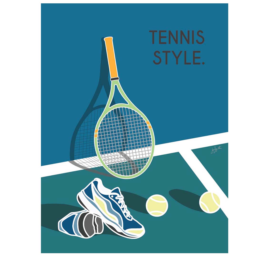 Affiche Tennis US Open – décoration murale inspirée du tennis, des tournois du Grand Chelem et de l'univers des grands champions.