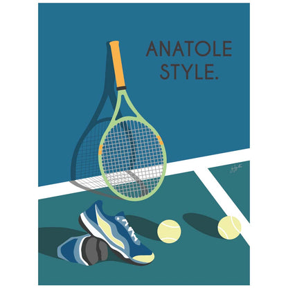 Affiche Tennis US Open – décoration murale inspirée du tennis, des tournois du Grand Chelem et de l'univers des grands champions.