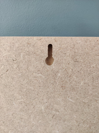 Affiche rétro en bois - décoration murale minimaliste