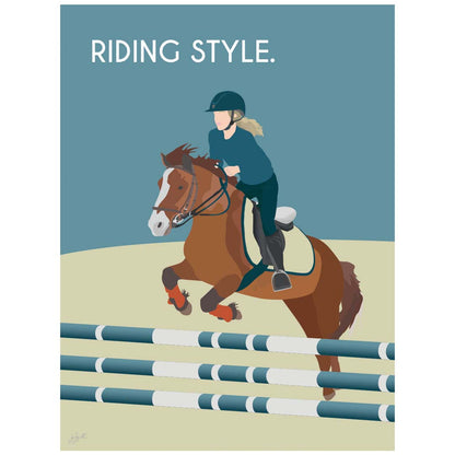Affiche équitation élégante – décoration murale inspirée du cheval et du riding lifestyle.