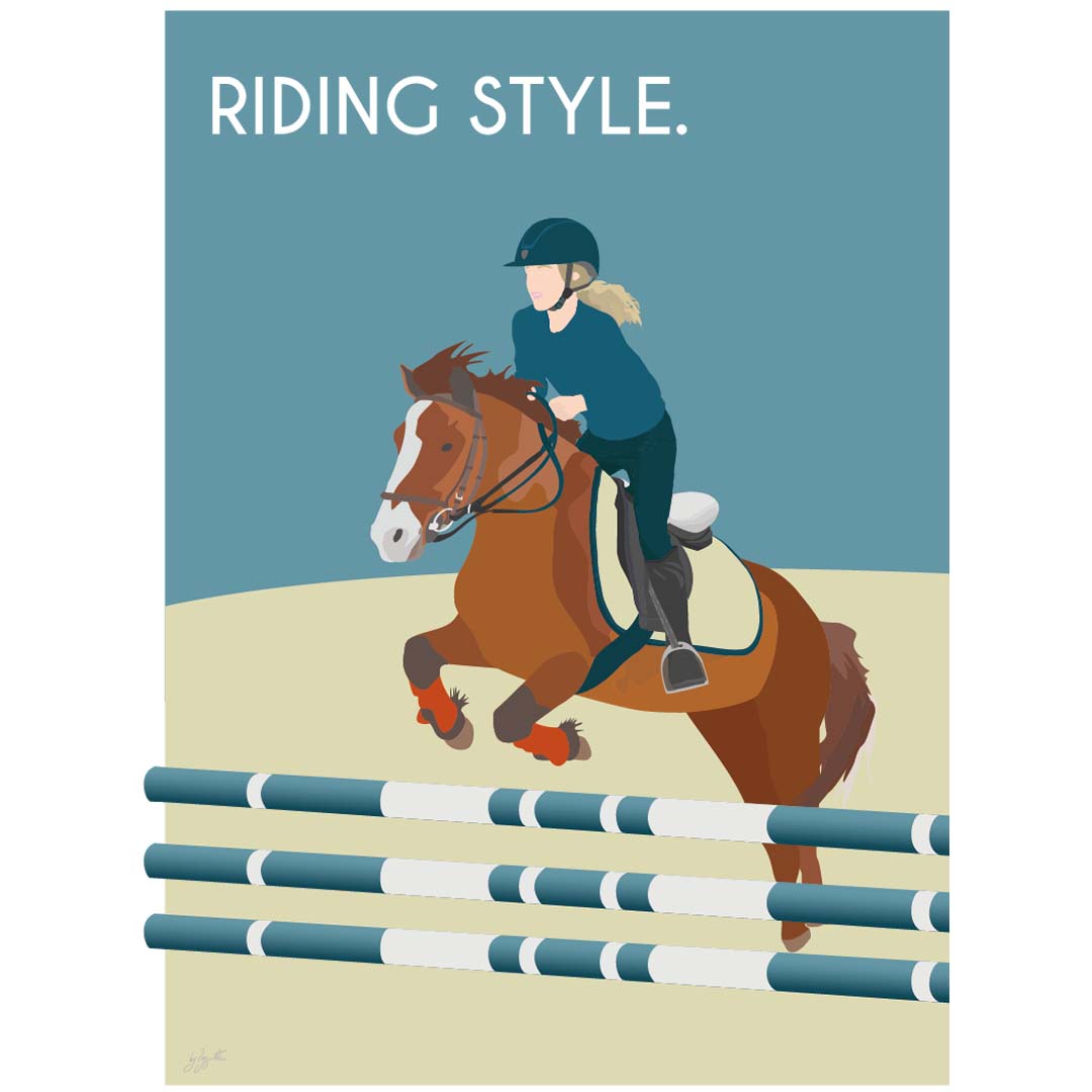 Affiche équitation élégante – décoration murale inspirée du cheval et du riding lifestyle.