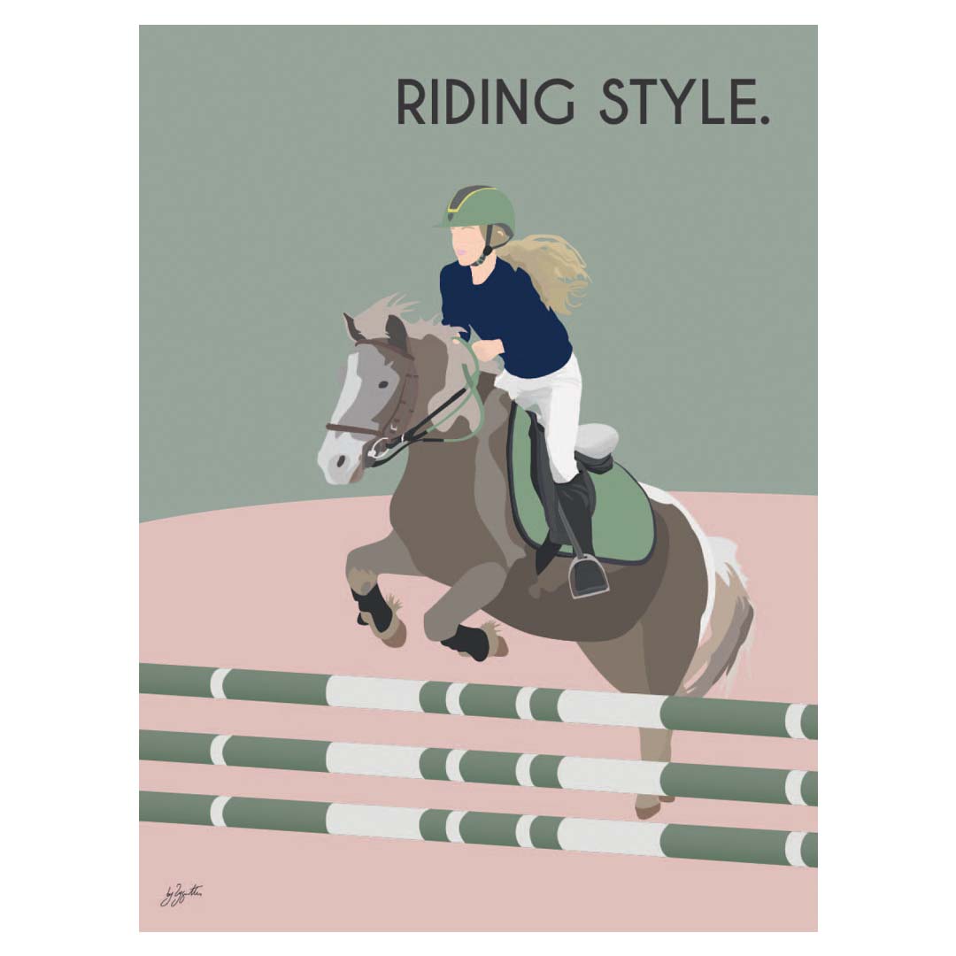 Affiche équitation élégante – décoration murale inspirée du cheval et du riding lifestyle.