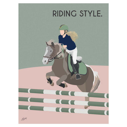Affiche équitation élégante – décoration murale inspirée du cheval et du riding lifestyle.