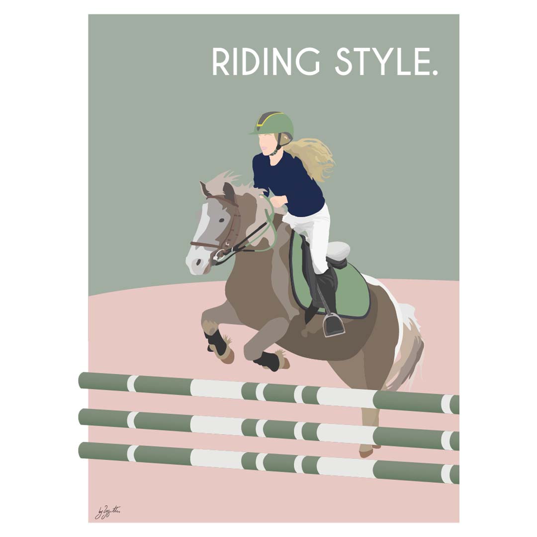 Affiche équitation élégante – décoration murale inspirée du cheval et du riding lifestyle.