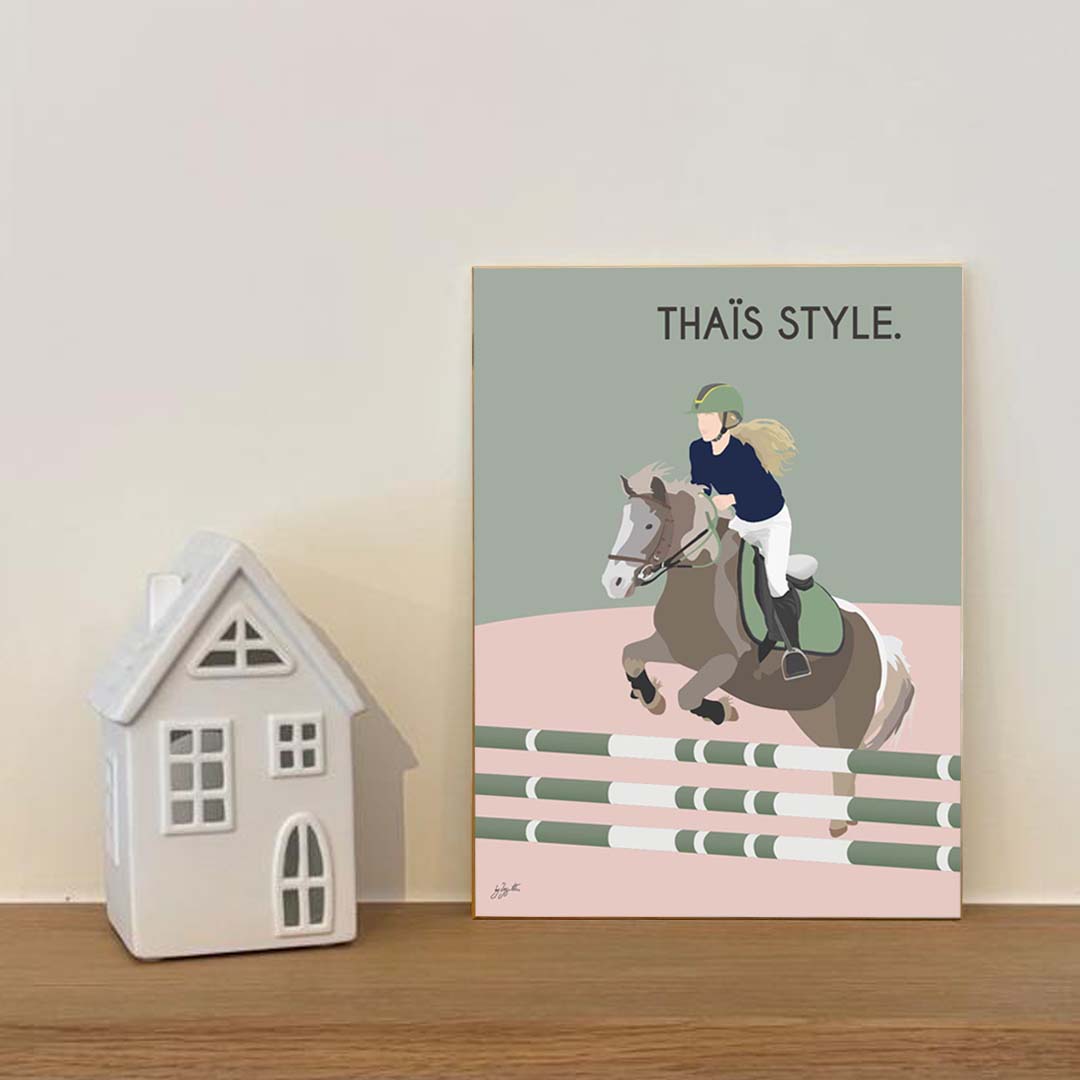 Affiche équitation élégante – décoration murale inspirée du cheval et du riding lifestyle.