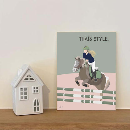 Affiche équitation élégante – décoration murale inspirée du cheval et du riding lifestyle.