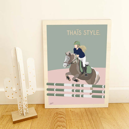 Affiche équitation élégante – décoration murale inspirée du cheval et du riding lifestyle.