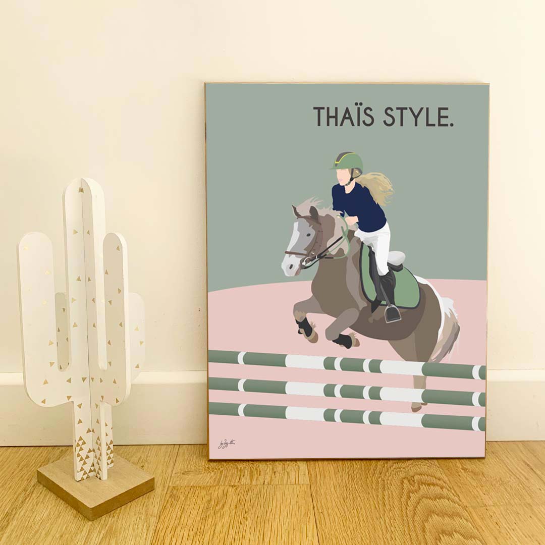 Affiche équitation élégante – décoration murale inspirée du cheval et du riding lifestyle.