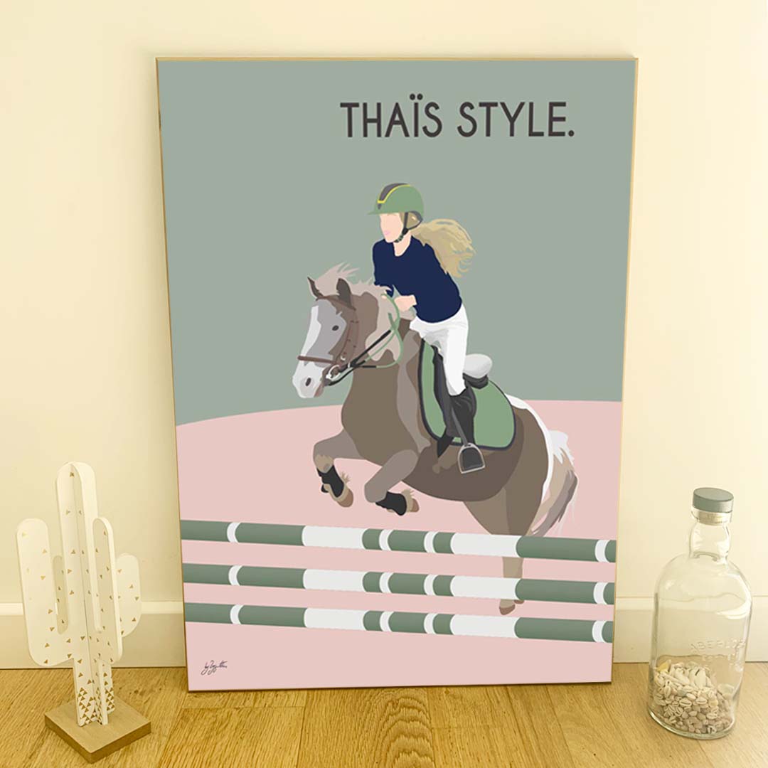 Affiche équitation élégante – décoration murale inspirée du cheval et du riding lifestyle.