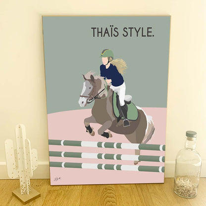 Affiche équitation élégante – décoration murale inspirée du cheval et du riding lifestyle.