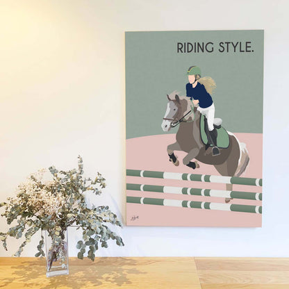 Affiche équitation élégante – décoration murale inspirée du cheval et du riding lifestyle.