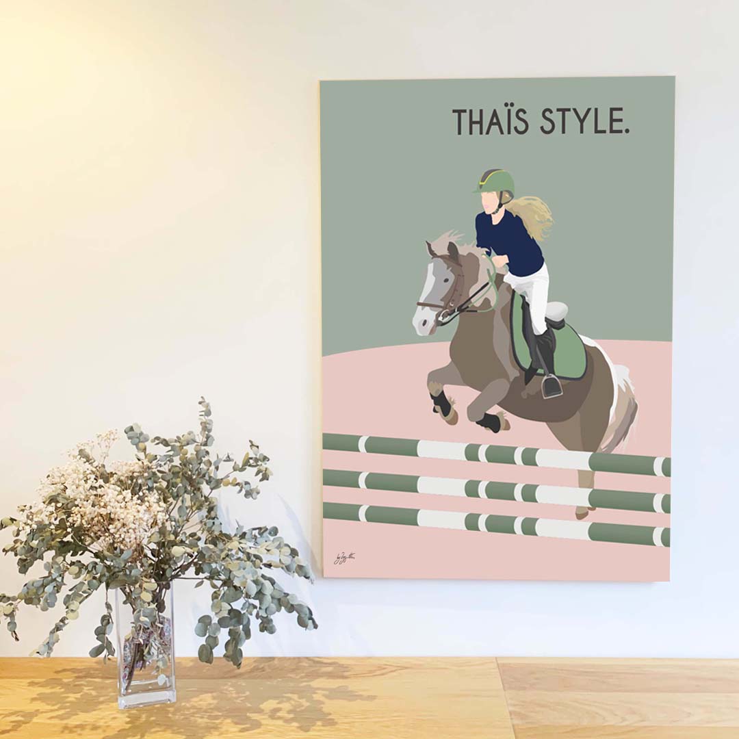 Affiche équitation élégante – décoration murale inspirée du cheval et du riding lifestyle.