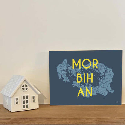 Affiche du Golfe du Morbihan – décoration murale bord de mer bretonne.