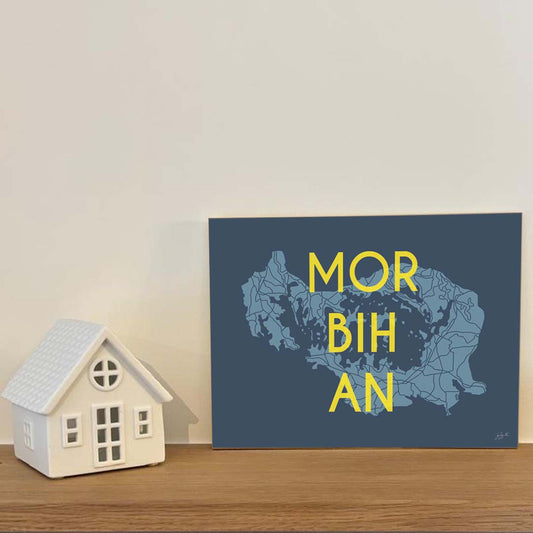 Affiche du Golfe du Morbihan – décoration murale bord de mer bretonne.