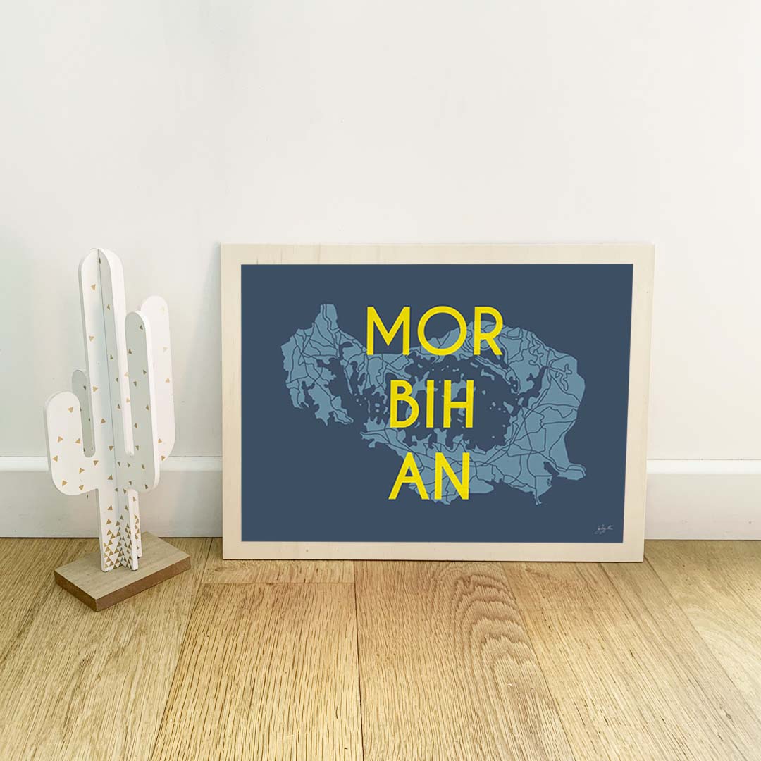 Affiche du Golfe du Morbihan – décoration murale bord de mer bretonne.
