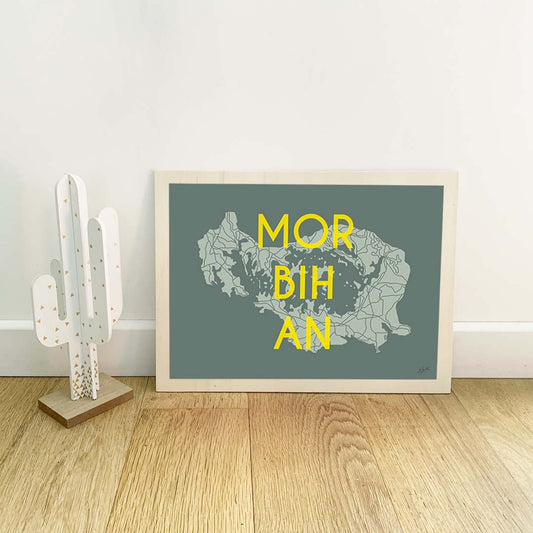 Affiche du Golfe du Morbihan – décoration murale bord de mer bretonne.