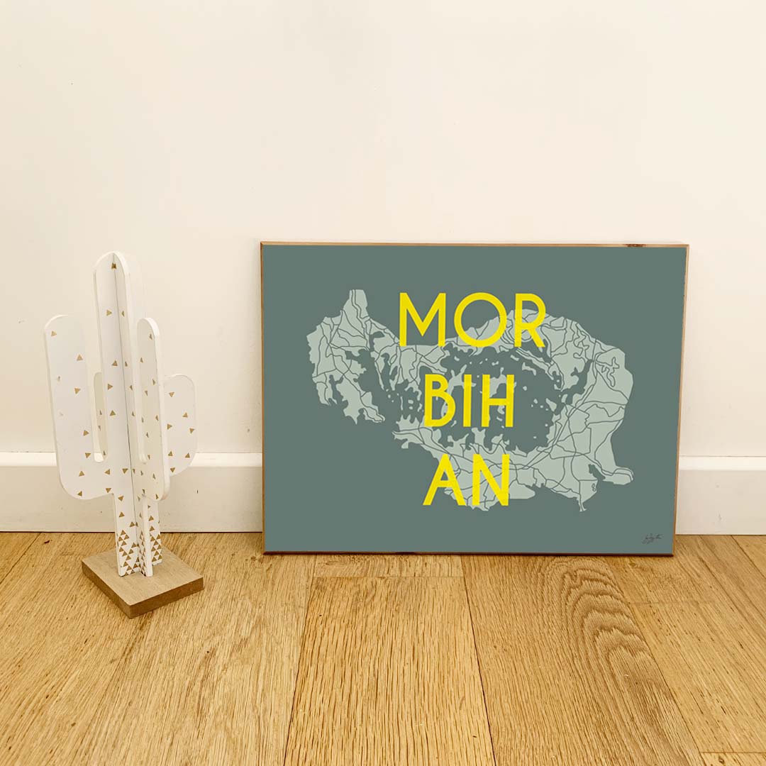 Affiche du Golfe du Morbihan – décoration murale bord de mer bretonne.