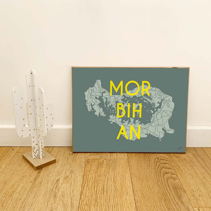 Affiche du Golfe du Morbihan – décoration murale bord de mer bretonne.