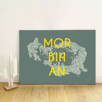 Affiche du Golfe du Morbihan – décoration murale bord de mer bretonne.