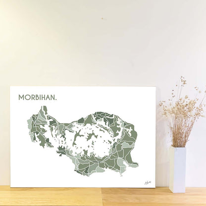 Affiche du Golfe du Morbihan – décoration murale bord de mer bretonne.