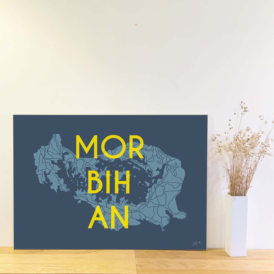 Affiche du Golfe du Morbihan – décoration murale bord de mer bretonne.