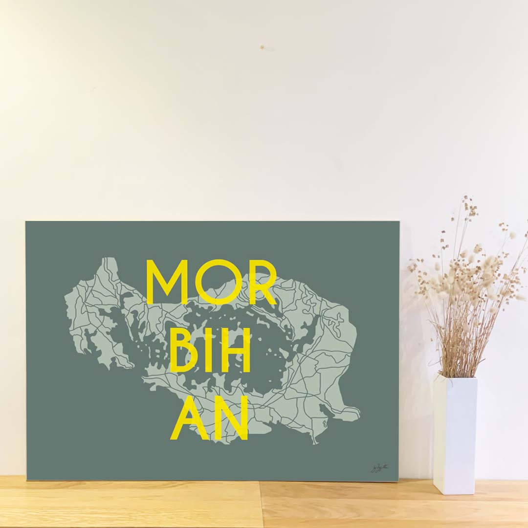 Affiche du Golfe du Morbihan – décoration murale bord de mer bretonne.