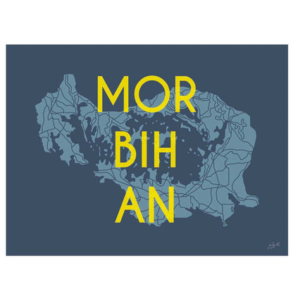 Affiche du Golfe du Morbihan – décoration murale bord de mer bretonne.