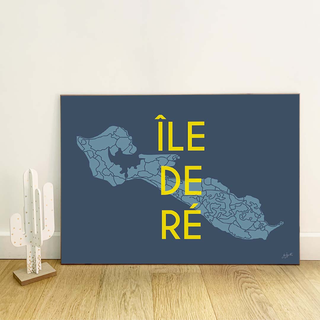 Affiche Île de Ré – décoration murale bord de mer et ambiance vacances.