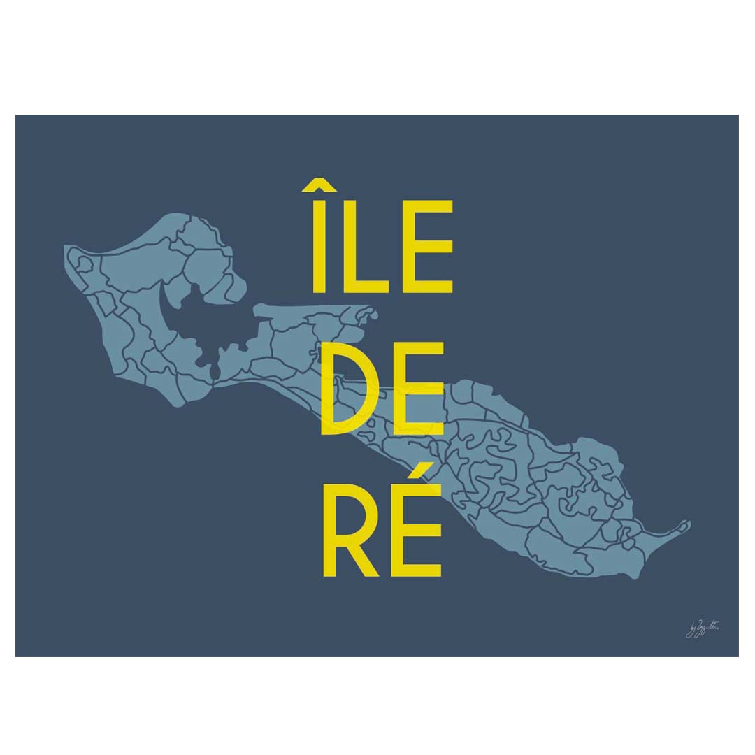 Affiche Île de Ré – décoration murale bord de mer et ambiance vacances.